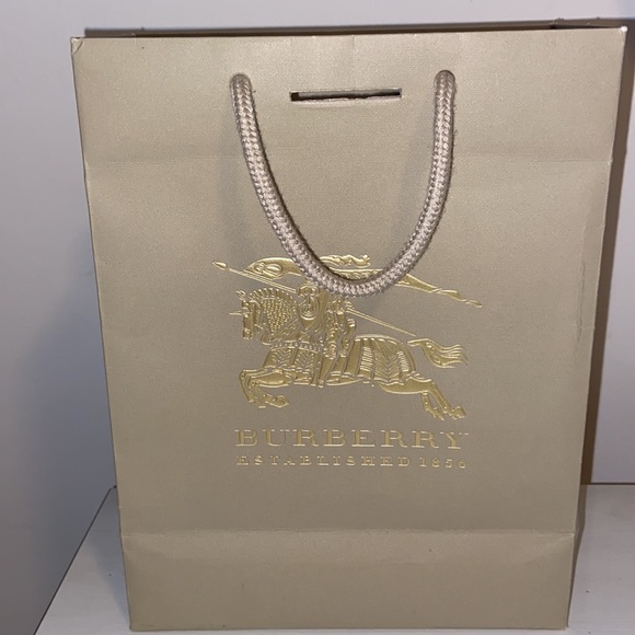 Burberry Other - Burberry Retail Bag With Rope Handles 9.5”L X 7.5”W X 3.5” Deep Muted Gold/Taupe
